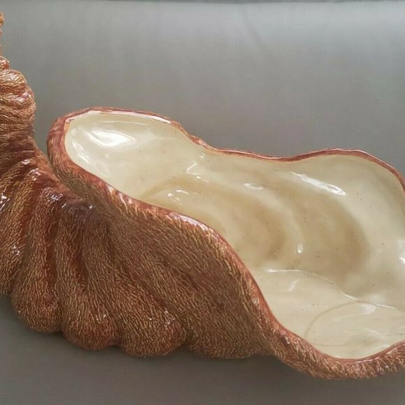 Ceramic Cornucopia Horn of Plenty 12" - Picture 2 of 6